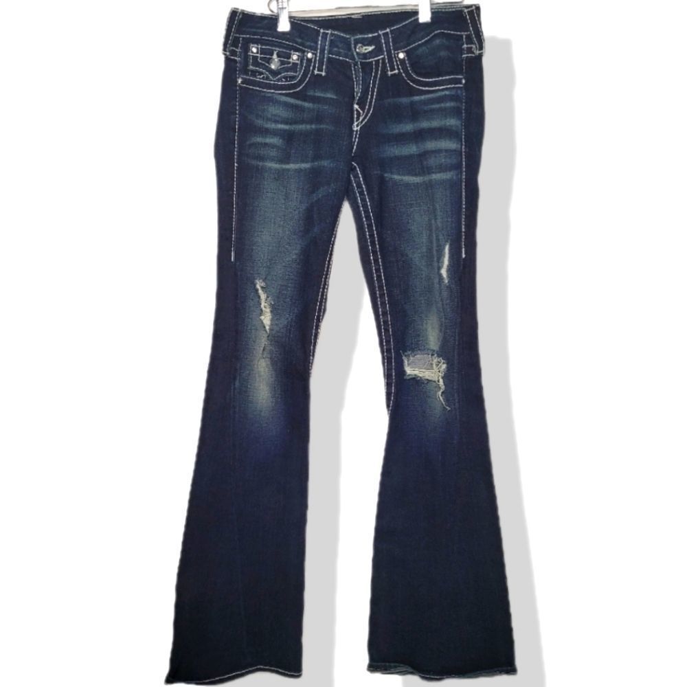 True Religion Disco Joey Big T Dark Blue Wash Denim Jeans